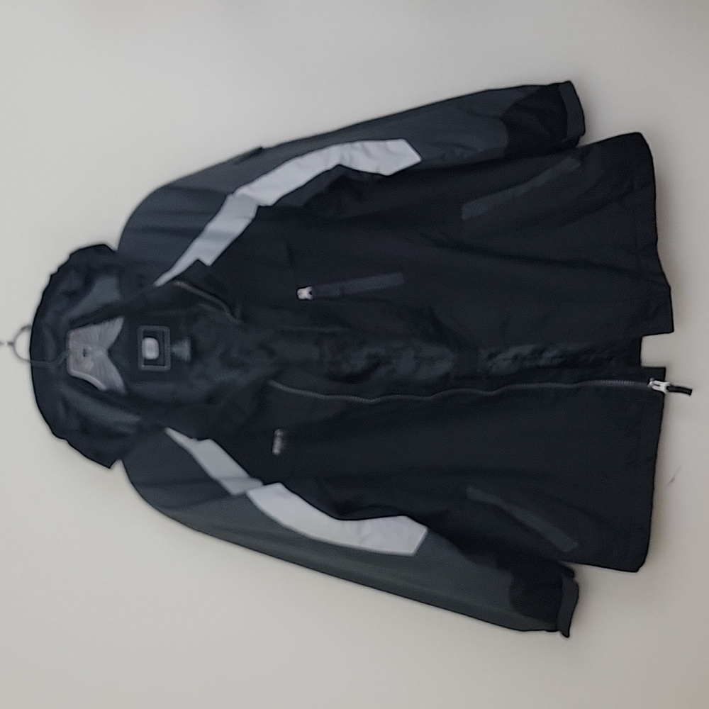 Free Country Black & Gray Hooded Jacket 14/16 Boys XL